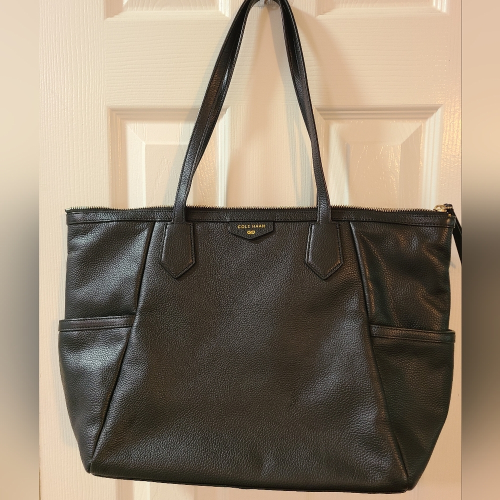 Cole Haan Black Leather Tote